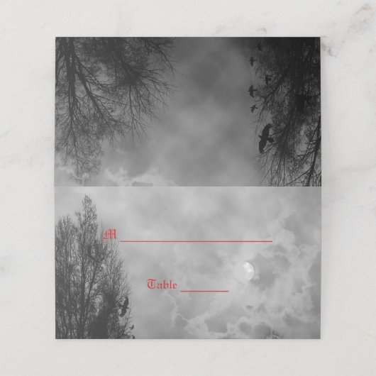 ムーン幽霊のよく出るスカイとラヴェンス座席表 プレイスカード (外部開封)