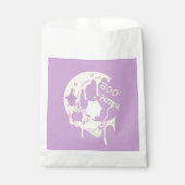 ムーン幽霊イラストレーションパープルキッズガールハロウィーン フェイバーバッグ (正面)