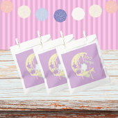 ムーン幽霊イラストレーションパープルキッズガールハロウィーン フェイバーバッグ