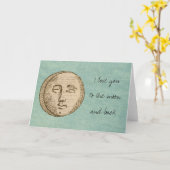 ムーン愛してる カード (黄色い花)