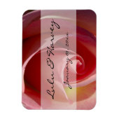 ムーン淡い色のバラパーソナ結婚ルズ マグネット (縦)