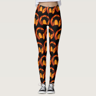 ムーン白熱［赤熱］光を放つ&キャッ不気味トハロウィーンレギンス レギンス