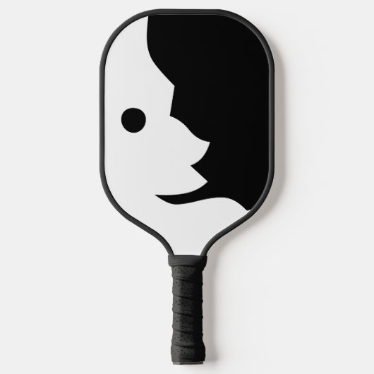 ムーン白黒クレセント4Al ピックルボールラケット (正面)