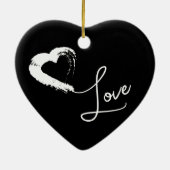 ムーン結婚したハート結婚オーナメント セラミックオーナメント (裏面)