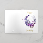 ムーン誕生日カード 箔シーズンカード (外側レイダウン)