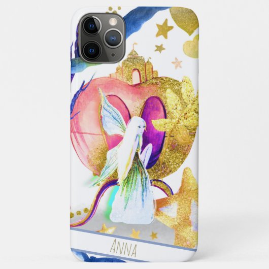 *~*ムーン金ゴールドグリッターフェアリースターズハート城 Case-Mate iPhoneケース (裏面)