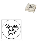 ムーン顔ゴム印 ラバースタンプ (押印)