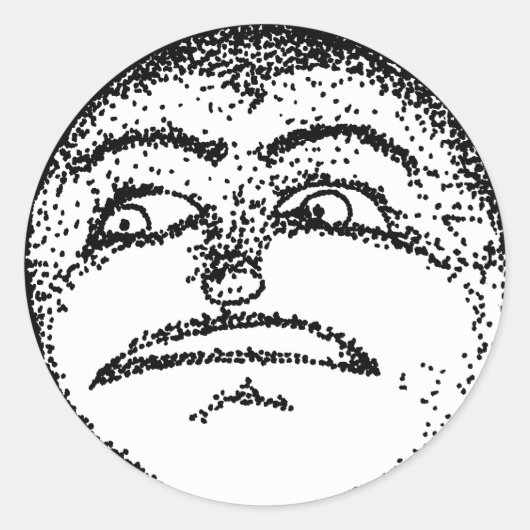 ムーン顔シール ラウンドシール (正面)