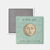 ムーン顔ラブ マグネット (正面/裏面)