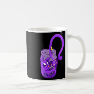ムーン顔猫昼寝かわいい猫 コーヒーマグカップ