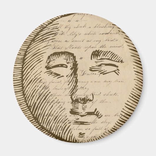 ムーン顔 マグネット (正面)