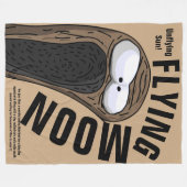 ムーン飛んでいるブランケット フリースブランケット (正面(横))