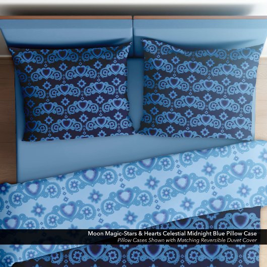 ムーン魔法スターズハートシアルミッドナイトブルー 枕カバー