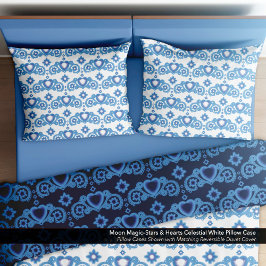 ムーン魔法スターズハートシレンジホワイト 枕カバー