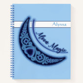 ムーン魔法スターズハート天的なラブネーム ノートブック (正面)