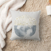 ムーン魔法ハーフムーン&フローラルパターン クッション (ブランケット)