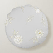 ムーン魔法ムーンフェイズ&フローラルパターン ラウンドクッション (裏面)