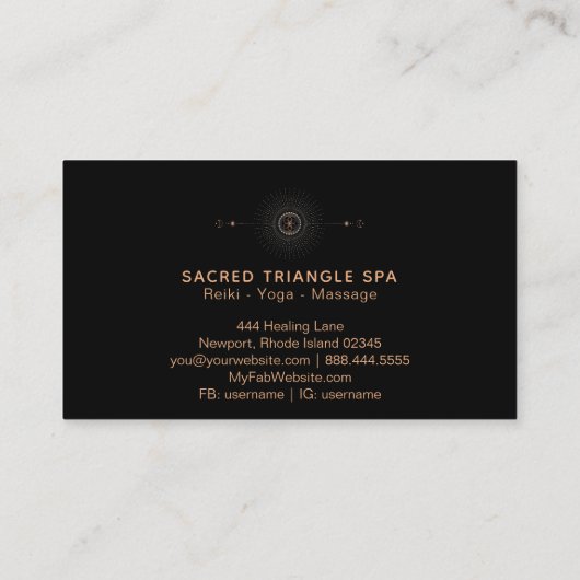 *~*ムーン·アルケミー·シャーマン聖地曼荼羅 名刺 (裏面)