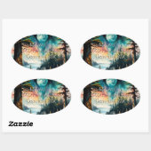 ムーン・オーバー・ア・海・ベイ・アドレス 楕円形シール (シート)