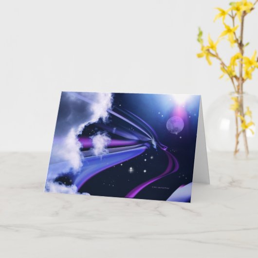 「ムーン グロー #4」 カード (黄色い花)