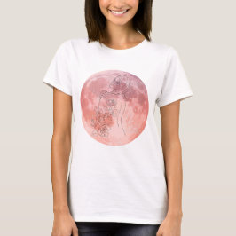 ムーン・ゴッドレスの天体アート - 柔らかな女性エネルギー Tシャツ