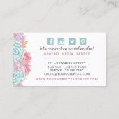 ムーン&サクラントパステルミスティックサボスソーシャルアイコン 名刺 (裏面)