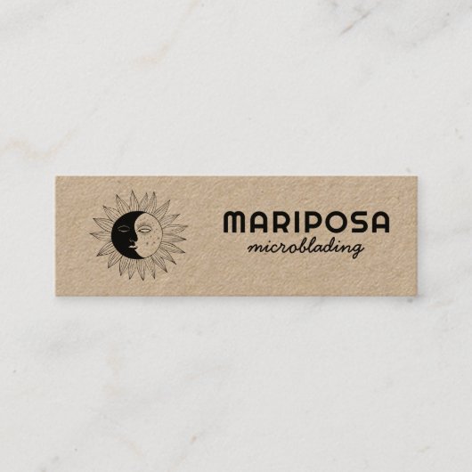 ムーン&サンエレガントエステティシャン美しいサロンクラフト スキニー名刺 (正面)