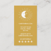 ムーン&サンシックエレガントラインスケッチカスタム金ゴールド ロイヤリティカード (裏面)