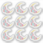 ムーン&スクトルパステルボホシックフローラサボツ シール (正面)