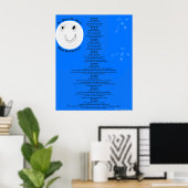ムーン・スターの楽しい子供の詩ラージ・ポスター ポスター (ホームオフィス)