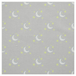 ムーン&スターズオリジナル繊維プリント-グレー ファブリック