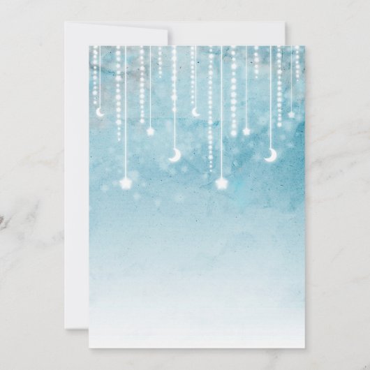 ムーン&スターズシアルベビーシャワー招待状 招待状 (裏面)