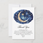 ムーン&スターズシテリアテーマブライダルシャワー サンキューカード (正面)