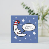 ムーン&スターズスランバーパーティー誕生日招待状 (スタンド正面)