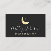 ムーン&スターズスリープコンサルタントホテルシンプルのエレガント夜 名刺 (正面)