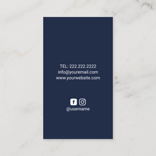 ムーン&スターズネービーブエレガントルーイベント計画 名刺 (裏面)