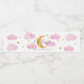 ムーン&スターズピンクのウォーターラベル ペットボトルラベル (シングルラベル)