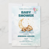 ムーン&スターズベアーベビーシャワー招待状 招待状 (正面)