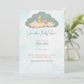 ムーン＆スターズベイビーシャワー招待状 招待状 (スタンド正面)