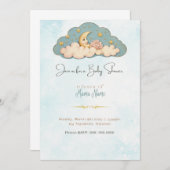 ムーン＆スターズベイビーシャワー招待状 招待状 (正面/裏面)