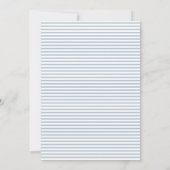 ムーン&スターズベビーアニマルブルーボーイベビーシャワー 招待状 (裏面)