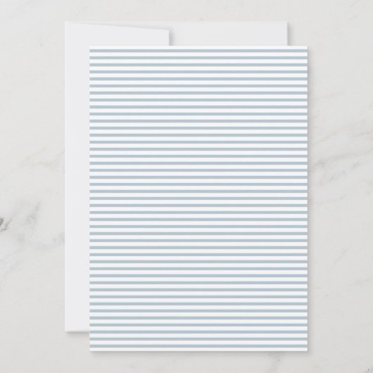 ムーン&スターズベビーアニマルブルーボーイベビーシャワー 招待状 (裏面)