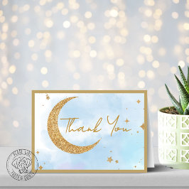 ムーン&スターズベビーシャワーサンキューカード サンキューカード