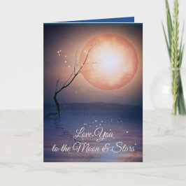 ムーン&スターズラブユアンロマンチックな折り畳み シーズンカード