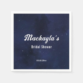 ムーン・スターズ＆ストリングライト ブライダルシャワー スタンダードカクテルナプキン