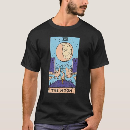 ムーン タロット カード エステティック Tシャツ (正面)