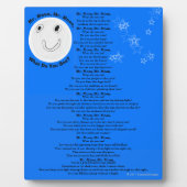 ムーン・チルドレン詩の青い白い星 フォトプラーク (正面)