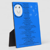 ムーン・チルドレン詩の青い白い星 フォトプラーク (側面)