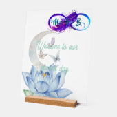 ムーン&ロータスアクリルウェルカムサイン アクリルサイン (傾斜)