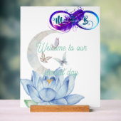 ムーン&ロータスアクリルウェルカムサイン アクリルサイン (ニュートラル)